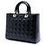 Dior Schwarz Große Lackleder Cannage Lady Dior - Ansicht 2