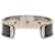 Bracelet manchette Kelly en cuir noir et plaqué palladium Hermès  - vue 3