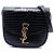 Borsa a tracolla Kaia Monogram in pelle di coccodrillo nera di Saint Laurent Nero