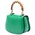 Bamboo Bolsa de mão mini de couro verde Gucci 1947 com alça de bambu - vista 3