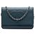 Wallet On Chain Portafoglio Chanel Blue CC in Caviar con Catena Blu navy