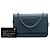 Wallet On Chain Portafoglio Chanel Blue CC in Caviar con Catena Blu navy - vista 7