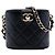 Vanity Chanel Nero CC in Pelle di Agnello Elegante Custodia per Trucco con Catena