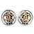 Orecchini a Clip Rotondi in Ottone Argento CC di Chanel