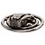 Orecchini a Clip Rotondi in Ottone Argento CC di Chanel - vista 3