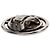 Orecchini a Clip Rotondi in Ottone Argento CC di Chanel - vista 4