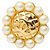Orecchini vintage a clip Coco Mark Matelassé di Chanel D'oro