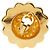 Orecchini vintage a clip Coco Mark Matelassé di Chanel D'oro - vista 2