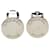 Boucles d'oreilles clips en métal argenté Chanel  - vue 2