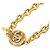 Colar de corrente banhado a ouro Chanel Coco Mark Dourado