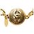 Colar de corrente banhado a ouro Chanel Coco Mark Dourado - vista 2