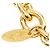 Colar de corrente banhado a ouro Chanel Coco Mark Dourado - vista 5