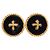 Orecchini a clip in catena vintage Chanel Nero D'oro - vista 2