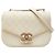 Borsa a spalla con manico a catena Coco Mark Matelassé di Chanel Beige