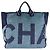 Sac à main et à épaule large bleu Chanel - vue 3
