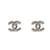 Chanel 2021 Orecchini Maxi Studs CC Argento Scuro e Strass  - vista 1