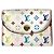 Louis Vuitton Monogram Multicolor Card Case Pink White