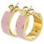 Orecchini a cerchio in smalto Nanogram Louis Vuitton Rosa D'oro