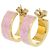 Orecchini a cerchio in smalto Nanogram Louis Vuitton Rosa D'oro - vista 3