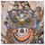 Sciarpa Hermès Carré 100 Wild Rhythm Blu Beige Arancione - vista 2