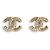 ORECCHINI CHANEL LOGO CC STRASS IN METALLO DORATO 2014 D'oro
