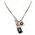 NUEVO COLLAR CHANEL PENDIENTES LOGO CC LABIAL ROJO AB7670 2022 COLLAR Dorado
