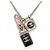 NUEVO COLLAR CHANEL PENDIENTES LOGO CC LABIAL ROJO AB7670 2022 COLLAR Dorado - vista 2