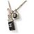 NUEVO COLLAR CHANEL PENDIENTES LOGO CC LABIAL ROJO AB7670 2022 COLLAR Dorado - vista 3