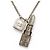 NUEVO COLLAR CHANEL PENDIENTES LOGO CC LABIAL ROJO AB7670 2022 COLLAR Dorado - vista 4