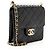 Gabrielle Borsa a tracolla verticale piccola in pelle di agnello chic con perle Chanel Nero - vista 2