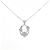 Autre Marque Collana in diamante in oro bianco Au750 a forma di fiore Argento
