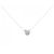 Autre Marque Collana in diamante a forma di cuore 2 vie Au750 Argento