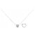 Autre Marque Collana in diamante a forma di cuore 2 vie Au750 Argento - vista 7