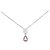Autre Marque Platin-Saphir-Diamant-Halskette Silber
