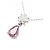 Autre Marque Platin-Saphir-Diamant-Halskette Silber - Ansicht 3