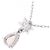 Autre Marque Platin-Saphir-Diamant-Halskette Silber - Ansicht 4