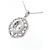 Autre Marque Platin-Diamant-Halskette Silber - Ansicht 4