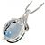 Autre Marque Collana in Topazio Blu e Diamanti Au585 Au750 Argento - vista 4