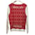 Autre Marque Russeluno Golf Strickpullover Weiß Rot - Ansicht 2