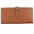 Cartera Larga de Cuero Beansufla Vaugham de Hermès Dorado