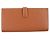 Cartera Larga de Cuero Beansufla Vaugham de Hermès Dorado - vista 3