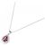 Autre Marque Platin-Garnet-Diamant-Halskette Rot - Ansicht 2