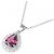 Autre Marque Platin-Garnet-Diamant-Halskette Rot - Ansicht 3
