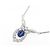 Autre Marque Collana in Zaffiro e Diamante Pt900 Pt850 Blu - vista 3