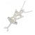 Autre Marque Diamant-Halskette PT900 PT850 Silber - Ansicht 3