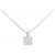 Autre Marque Platinblumen-Diamant-Halskette Pt900/Pt850 Silber