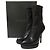 Botines cortos de tacón alto de cuero con punta afilada Gucci Negro