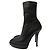 Botines cortos de tacón alto de cuero con punta afilada Gucci Negro - vista 3