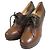 Stivaletti con plateau e lacci in pelle Bally Marrone