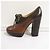 Stivaletti con plateau e lacci in pelle Bally Marrone - vista 3